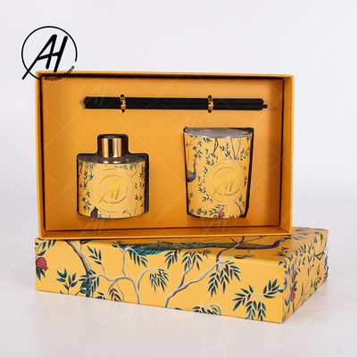 AROMA EV Lüks Reed Difüzör Doğal Yağ Oda Parfümü Koku Mumlar Hediye Seti