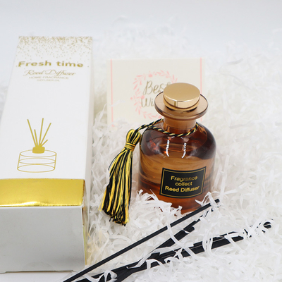 Aroma Reed Difüzör 126ml Lüks Hediye Seti Ev Kokusu İçin Kahverengi Şişede