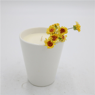 Aroma Home Çay Bardağı Seramik Soya Mumu Kokulu Mat Beyaz 7oz