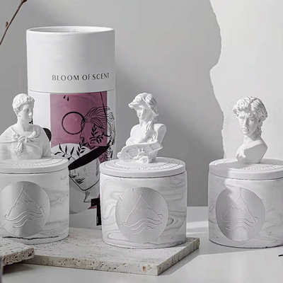 Gardenya Zencefil Ve Portakal Kokulu Soya Balmumu Aromalı Ev Mum Özel Baskılı 65g