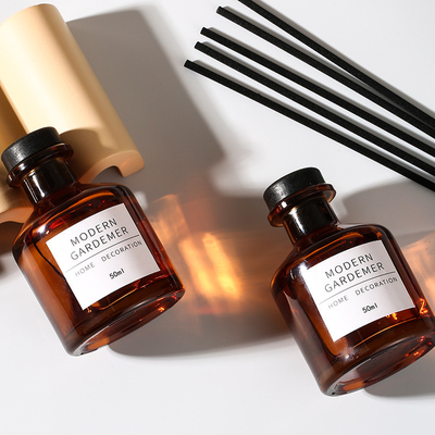 Kahverengi Şişe DPMA Küçük Aroma Kamış Difüzör ve Yağ 50ml