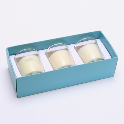Aroma Ev Özel Aromaterapi Cam Kavanoz Mum Beyaz 70g * 3 Düğün Doğum Günü için