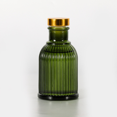 Altın Metal Kapaklı Bahçe Parfüm Cam Şişe Reed Difüzör Özel Etiket 100ml