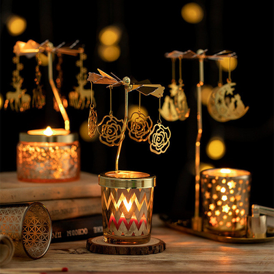 Cam Kavanoz Aromaterapi Geometri Merry Go Round Kokulu Soya Mumları Private Label