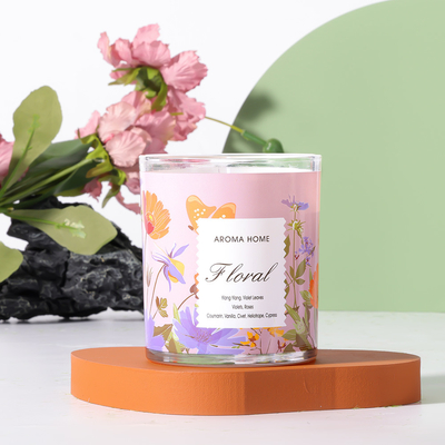 Private Label Aromaterapi Bardakları Lüks Soya Kokulu Mum 220G 8x9cm