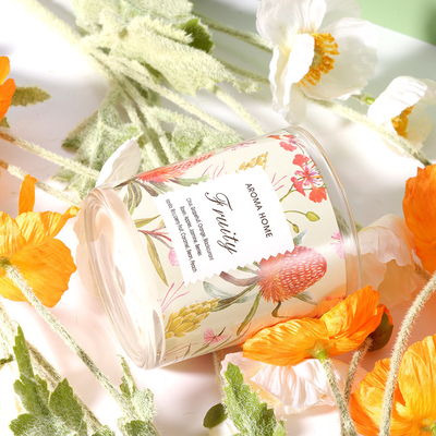 Private Label Aromaterapi Bardakları Lüks Soya Kokulu Mum 220G 8x9cm