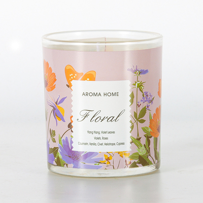 Private Label Aromaterapi Bardakları Lüks Soya Kokulu Mum 220G 8x9cm