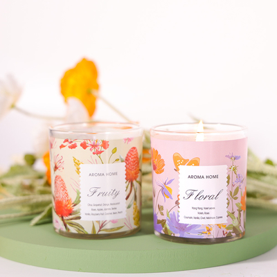 Private Label Aromaterapi Bardakları Lüks Soya Kokulu Mum 220G 8x9cm