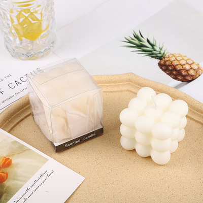 AROMA HOME Küp Top Şekli Macarons Renkli Kokulu Düğün İçin Oymalı Mumlar