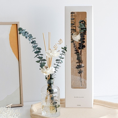 Kabartmalı Çiçek Parfümü Oda Spreyleri Ofis için Doğal Reed Difüzör 100ml
