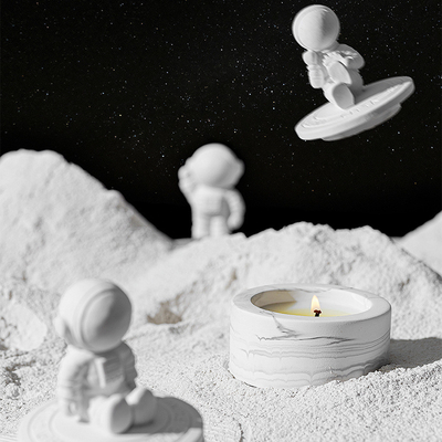 Alçı Uzay Astronot Velas Şifalı Kristal Aromaterapi Kokulu Mum Private Label