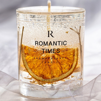 AROMA EV Dekor Çiçek Kokulu Jöle Kokulu Mum Lüks Özel Etiket Jel Soya Balmumu Cam Kavanozda Kokulu Mum