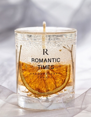 AROMA EV Dekor Çiçek Kokulu Jöle Kokulu Mum Lüks Özel Etiket Jel Soya Balmumu Cam Kavanozda Kokulu Mum