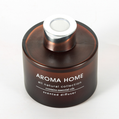 AROMA EV Sıcak satış Yağ Parfüm Cam Kavanoz Lüks Kahverengi Reed Difüzör Kokulu Mumlar Hediye Seti