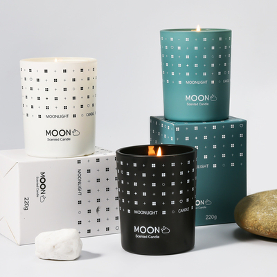 Organik Aromaterapi Soya Balmumu Kokulu Kavanoz Mumlar Özel Etiket Uzun Ömürlü