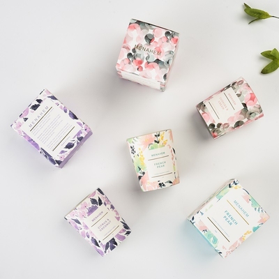 AROMA EV Toptan Lüks Ev Hediye Seti Özel Yaratıcı Çiçek Koku Cam Kavanoz Soya Balmumu Kokulu Mum