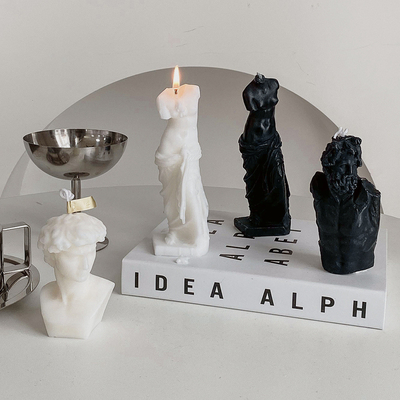 AROMA EV Romantik Aşk Kokulu Mumlar David Venüs Laocoon İnsan Vücudu Heykel Soya Balmumu Kokulu Mumlar Doğum Günü Hediyeleri