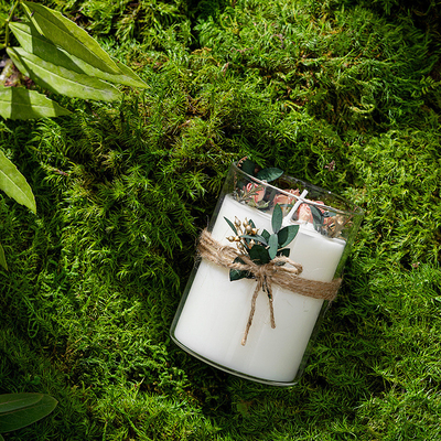 AROMA EV Özel Lüks Özel Etiket Hediye Kutusu Cam Kavanoz Şifa Kristal Manevi Aromaterapi Kokulu Soya Mumları