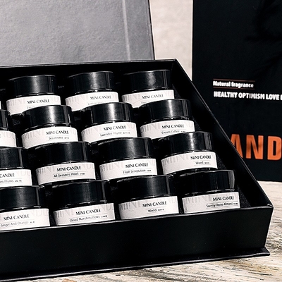 AROMA EV Çin En İyi Fiyat Alışveriş Noel Soya Balmumu Koku Kokusu Örnek 16 adet/takım Mini Kokulu Mum