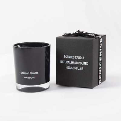 AROMA HOME Üst Düzey Cam Kavanoz Mumlar 2.5OZ 7.6OZ 10OZ Siyah Beyaz Kokulu