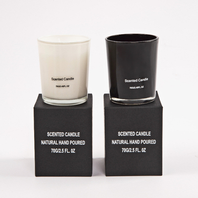AROMA HOME Üst Düzey Cam Kavanoz Mumlar 2.5OZ 7.6OZ 10OZ Siyah Beyaz Kokulu