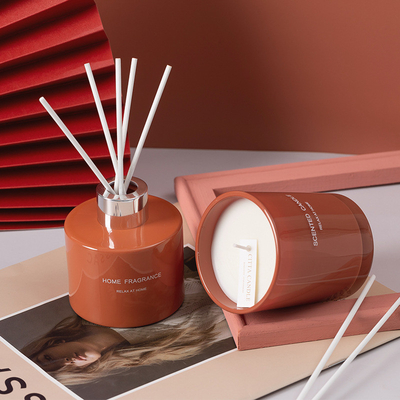 AROMA HOME Parfüm Yağı Benzersiz Reed Difüzör Kokulu Mum Hediye Kutusu Seti