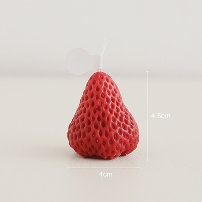 Kırmızı Pembe Çilek Soya Balmumu Oymalı Mum Aromalı Ev Kokulu Handmad