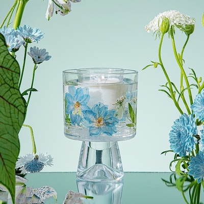 Velas Şifalı Ölümsüz Çiçek Cam Kristal Bardak Aromaterapi Çantalı Kokulu Mum