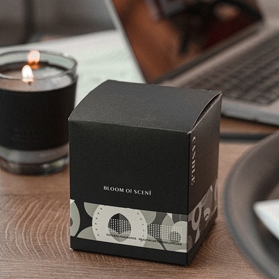 AROMA HOME Lüks Siyah Kahve Cam Kavanoz Soya Balmumu Kokulu Mumlar