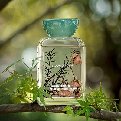 140ml Esansiyel Yağı Reçine Kapak Seti Çanta Gül Çiçeği ile Taze Parfüm Reed Difüzör