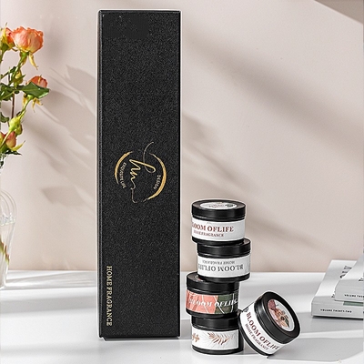 Dekor Kavanoz Mum Hediye Seti 100% Soya Balmumu Seyahat Teneke Kokulu Mum 5 adet/takım