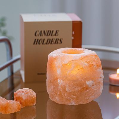 Kristal Taş Süsler Kaya Lambası Seti 4'lü Tealight Mumluk