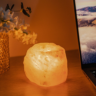 Kristal Taş Süsler Kaya Lambası Seti 4'lü Tealight Mumluk