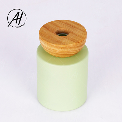 Hediye Seti Ev Yeşil Cam Şişe Reed Difüzör 150ml Beyaz Rattan Çubuklar