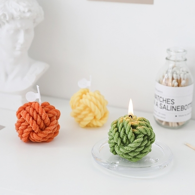 Spot Diy El Yapımı Aromaterapi Küçük Yün Mum İplik Top Şekilli Sanat Mumları
