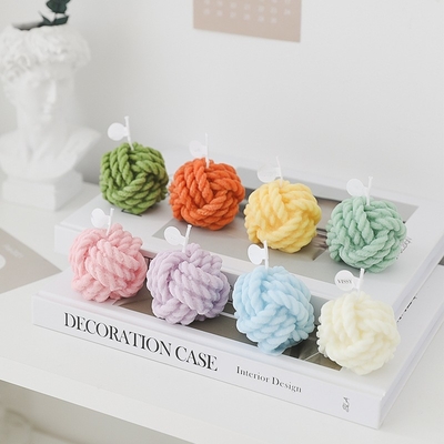 Spot Diy El Yapımı Aromaterapi Küçük Yün Mum İplik Top Şekilli Sanat Mumları