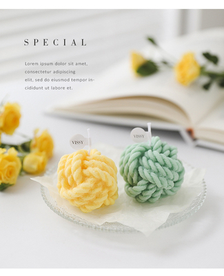 Spot Diy El Yapımı Aromaterapi Küçük Yün Mum İplik Top Şekilli Sanat Mumları
