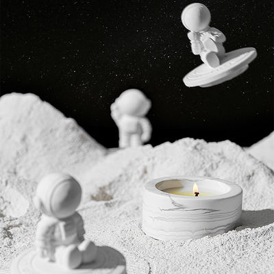 Alçı Uzay Astronot Velas Şifalı Kristal Aromaterapi Kokulu Mum