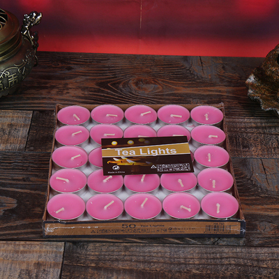 Aromaterapi Kalp Şeklinde Dumansız Tealight Soya Mumu Kokulu Mumlar 50 Adet
