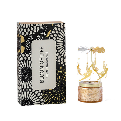 Ana Sayfa Aromaterapi Soya Balmumu Esansiyel Yağı Kokulu Mumlar Starry Sky Round Carousel