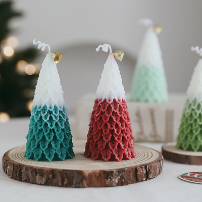 AROMA EV Toptan Lüks Noel Ağacı Şekli Yenilik Soya Balmumu Kokulu Mum