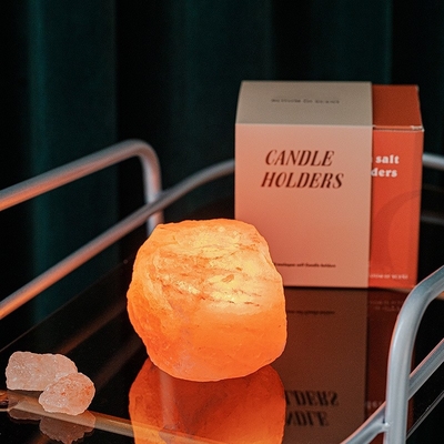 Aromaterapi Kristal Taş Kaya Lambası Düğün İçin 4 Tealight Mumluk Set