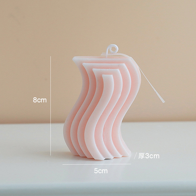 AROMA HOME Lüks Aromaterapi Pembe Beyaz Soya Balmumu Kokulu Mum S Şekilli