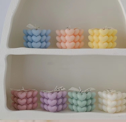 DIY Yeni Yıl Aşk Rubik Küpü Mum Kokulu Geometrik Aromaterapi Hediyesi