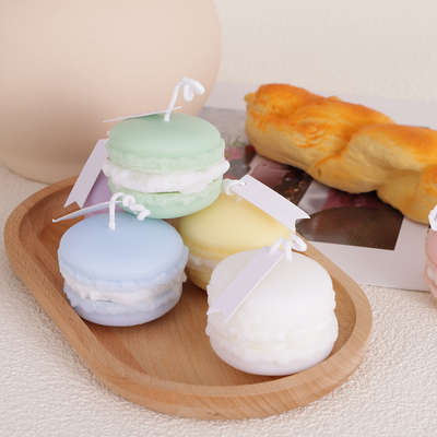 Narin Renklere Sahip Safe Unique Macaron El Yapımı Kokulu Mumlar
