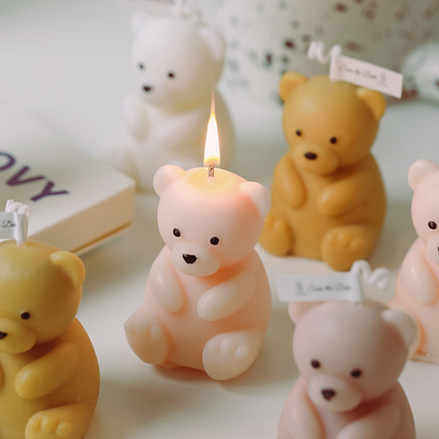 AROMA HOME DIY Sevimli Ayıcık Şekilli Kokulu Mum Özelleştirilmiş