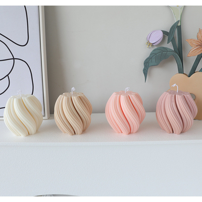 Aroma Home Unique Stock Vortex Şekli Soya Balmumu Düğünler için Kokulu Mum Otel