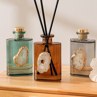 Lüks Ev Parfüm Hava Freshener Özel Etiket Cam Şişe Reed Diffuser Setleri