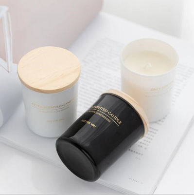 Aroma Home Siyah Beyaz Soya Balmumu Ahşap Kapaklı Özel Teneke Kokulu Mum