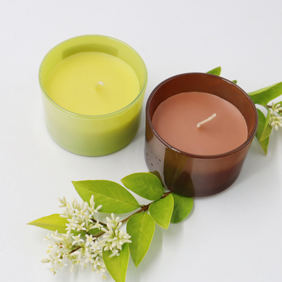 OEM Soya Balmumu Kokulu Aroma Ev Mum Hindistan Cevizi Ve Kireç 4oz